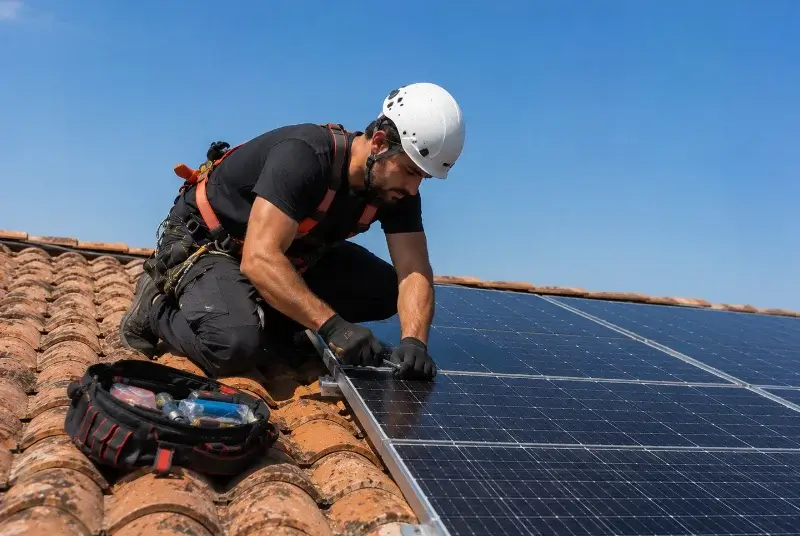 Maintenance et monitoring de panneaux solaires à Grambois