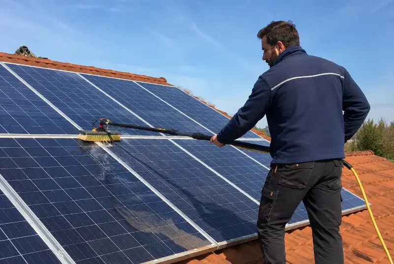 Nettoyage et entretien de panneaux solaires à Grambois